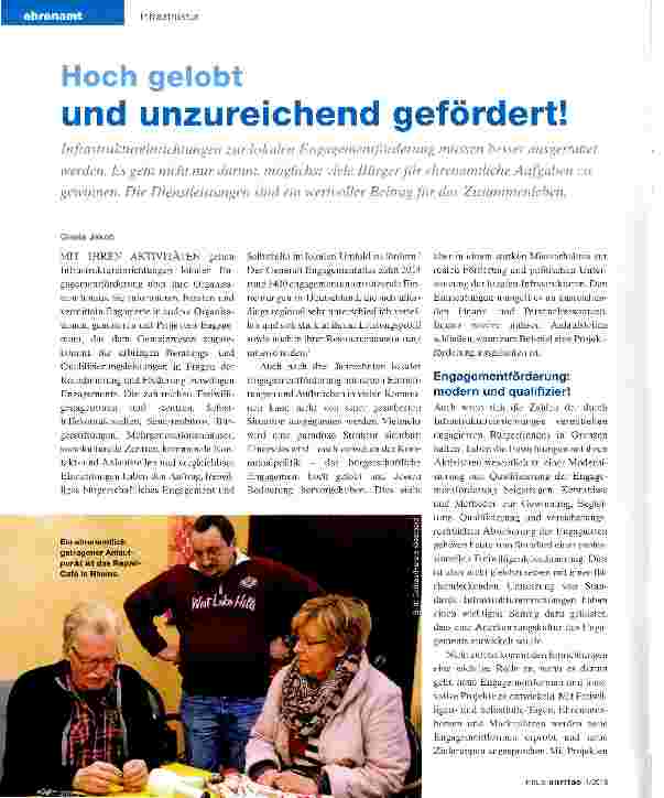 Vorschauseite 1: Hoch gelobt und unzureichend gefördert!