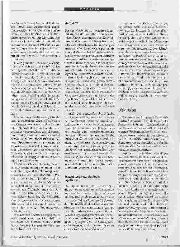 Vorschauseite 2: Frühgeborene an der Grenze der Lebensfähigkeit