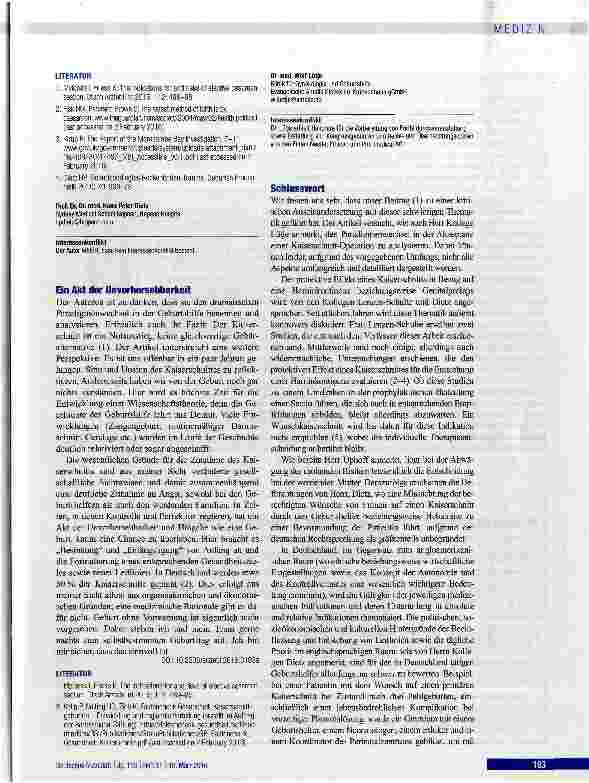 Vorschauseite 3: Indikationen, Vorzüge und Risiken einer elektiven Kaiserschnittoperation