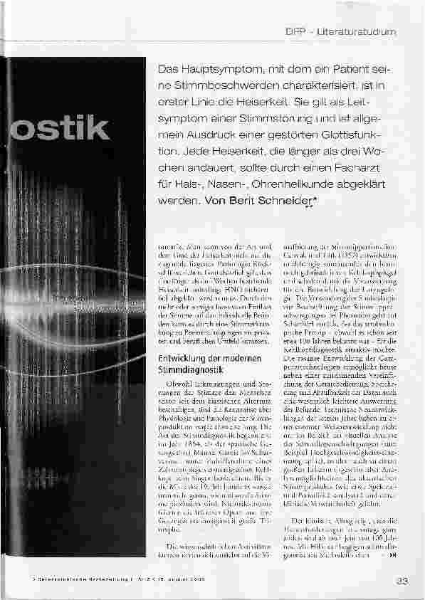 Vorschauseite 2: Moderne Stimmdiagnostik