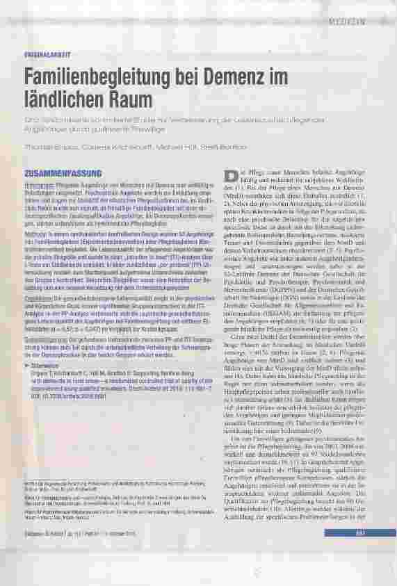 Vorschauseite 1: Familienbegleitung bei Demenz im ländlichen Raum