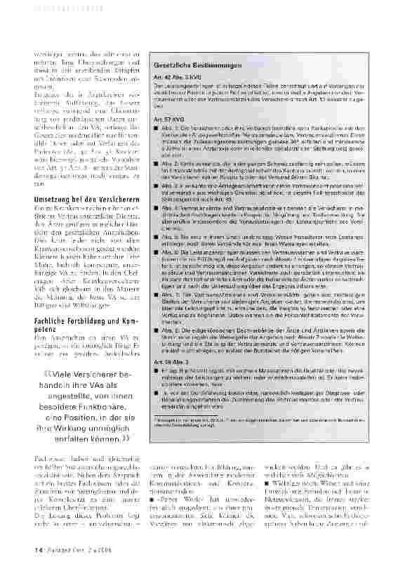 Vorschauseite 2: Der Vertrauensarzt - ungeliebter Appendix oder Drehscheibe des KVG?