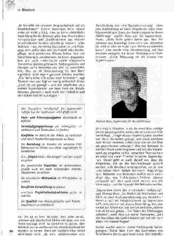 Vorschauseite 2: Supervision - Hilfe für den Arbeitsalltag