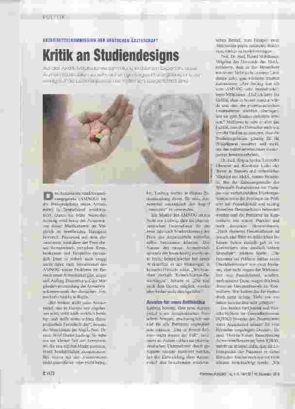 Vorschauseite 1: Kritik an Studiendesigns