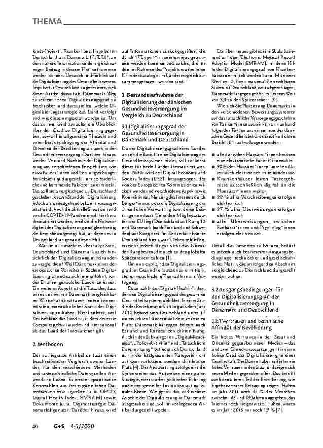 Vorschauseite 2: Wie digitalisiert ist die Gesundheitsversorgung in Dänemark im Vergleich zu Deutschland?