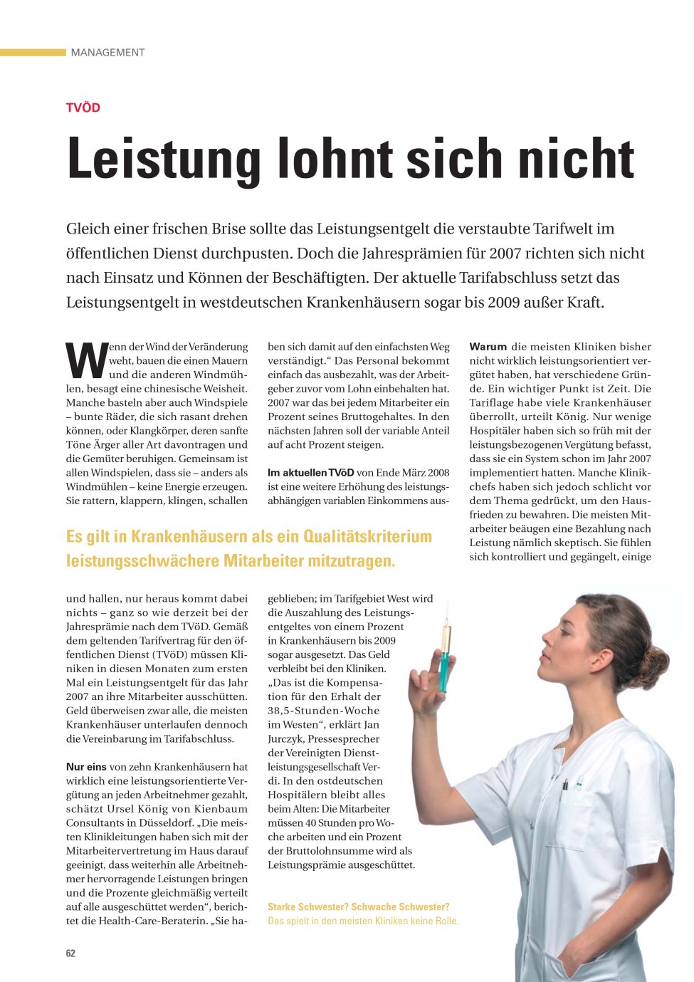 Vorschauseite 1: Leistung lohnt sich nicht