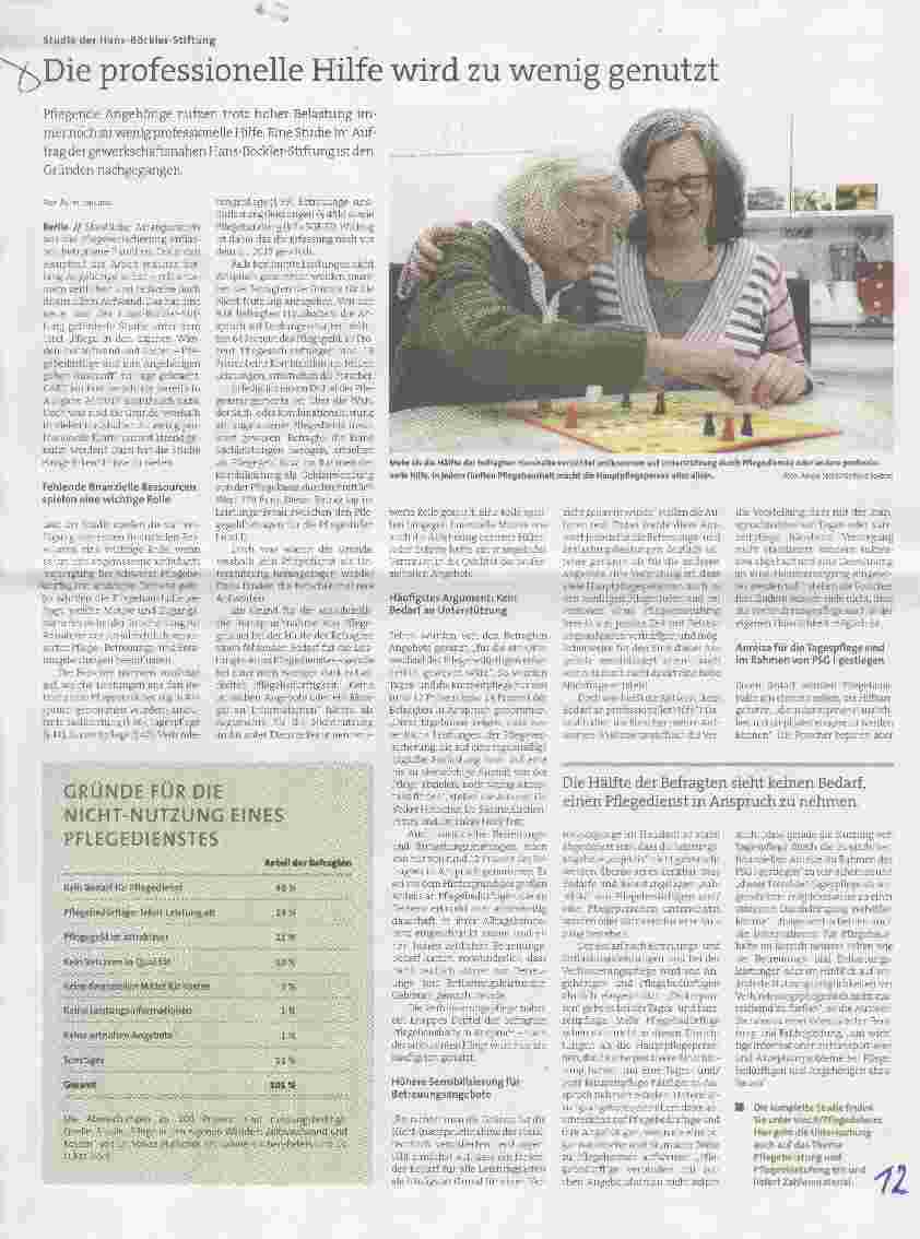 Vorschauseite 1: Die professionelle Hilfe wird zu wenig genutzt
