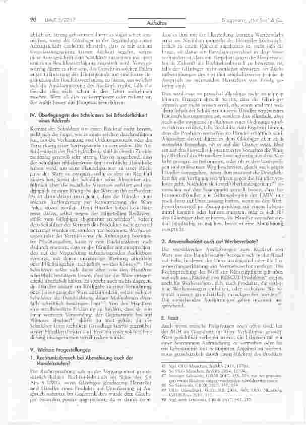 Vorschauseite 6: Umgang mit lebensmittelrechtlichen Streitigkeiten nach ,,Hot Sox & Co.
