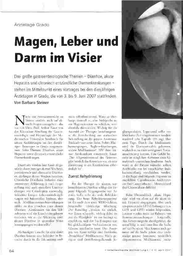 Vorschauseite 1: Magen, Leber und Darm im Visier