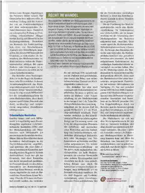 Vorschauseite 3: Regeln für den Umgang mit Medizinprodukten