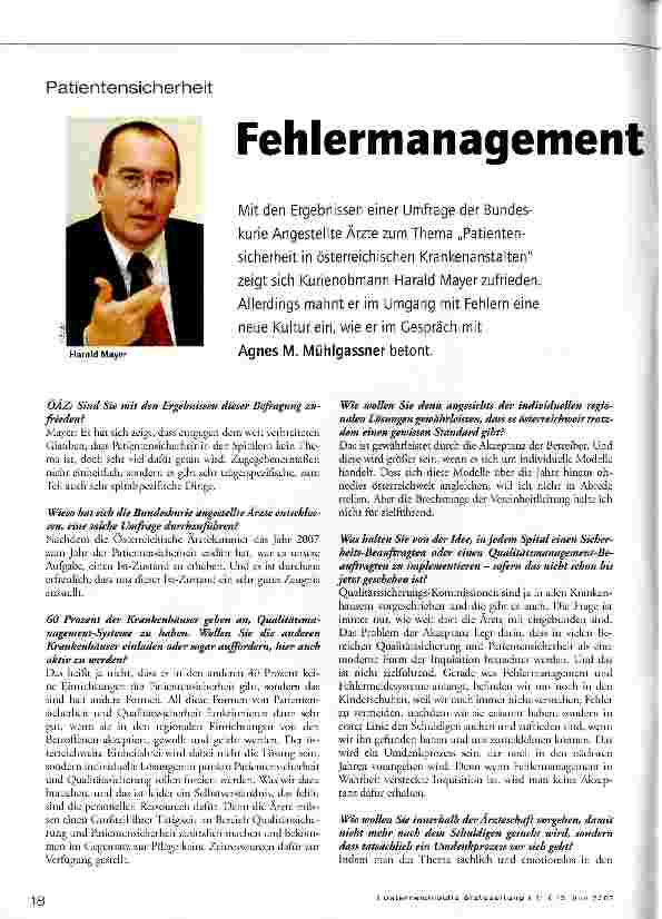 Vorschauseite 1: Fehlermanagement ist keine Inquisition