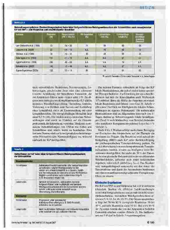 Vorschauseite 5: Isolierte hypertherme Extremitätenperfusion mit TNF-a und Melphalan