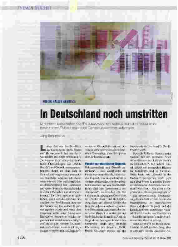 Vorschauseite 1: In Deutschland noch umstritten