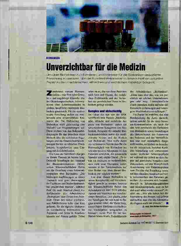 Vorschauseite 1: Unverzichtbar für die Medizin