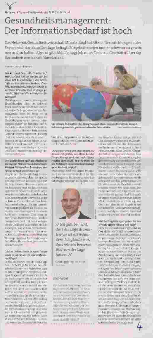 Vorschauseite 1: Gesundheitsmanagement: Der Informationsbedarf ist hoch