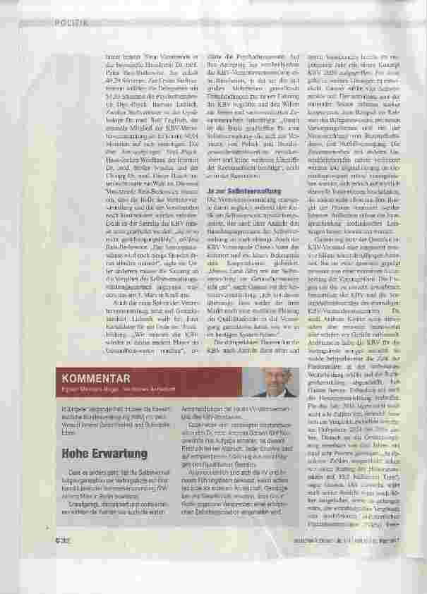 Vorschauseite 2: Neuer Vorstand, neuer Geist