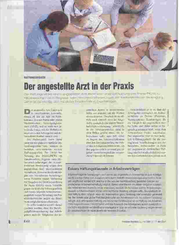 Vorschauseite 1: Der angestellte Arzt in der Praxis