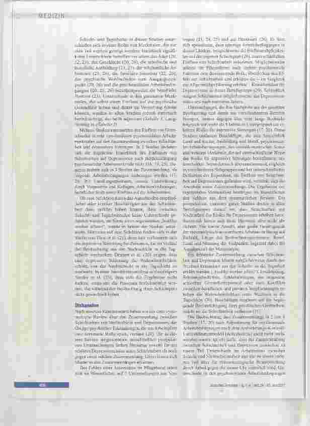 Vorschauseite 5: Nachtschichtarbeit und Risiko für Depressionen