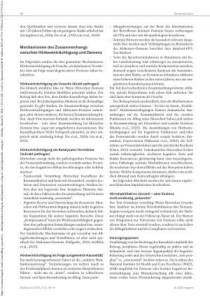 Vorschauseite 2: Hörbeeinträchtigung und Demenz: Ursache, Auslöser oder Folge?