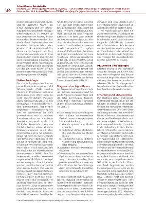 Vorschauseite 4: Intensive Care Unit Acquired Weakness (ICUAW) – von der Intensivstation zur neurologischen Rehabilitation