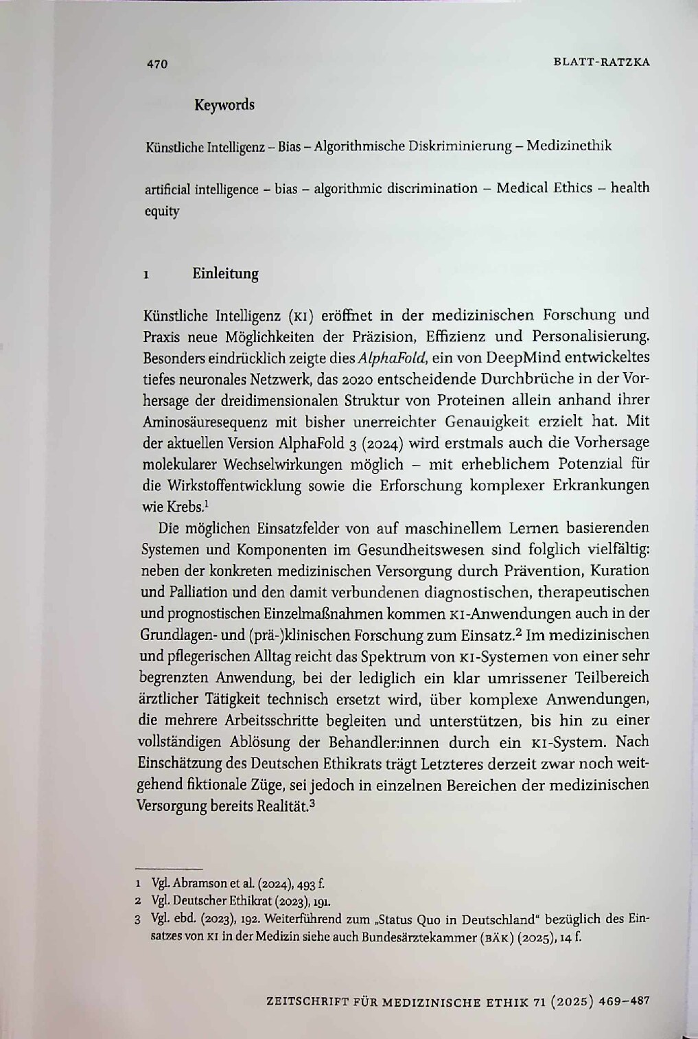 Vorschauseite 2: Bias in medizinischen KI-Systemen: Entstehung, Risiken und medizinethische Perspektiven