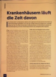 Vorschauseite 1: Krankenhäusern läuft die Zeit davon.