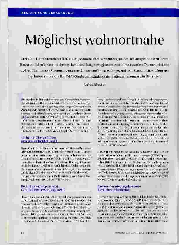 Vorschauseite 1: Möglichst wohnortnahe