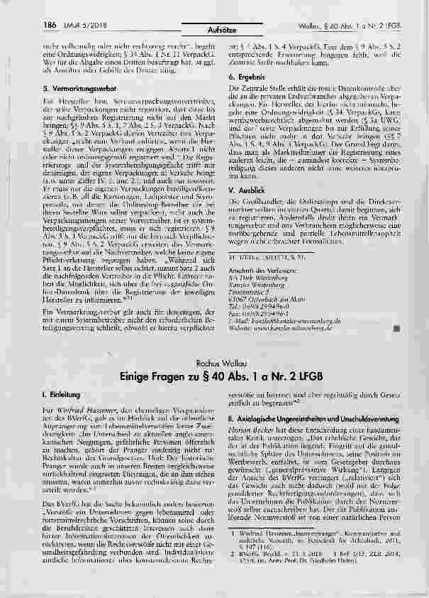 Vorschauseite 6: Das Verpackungsgesetz 2019 am Beispiel des Lebensmittelhandels