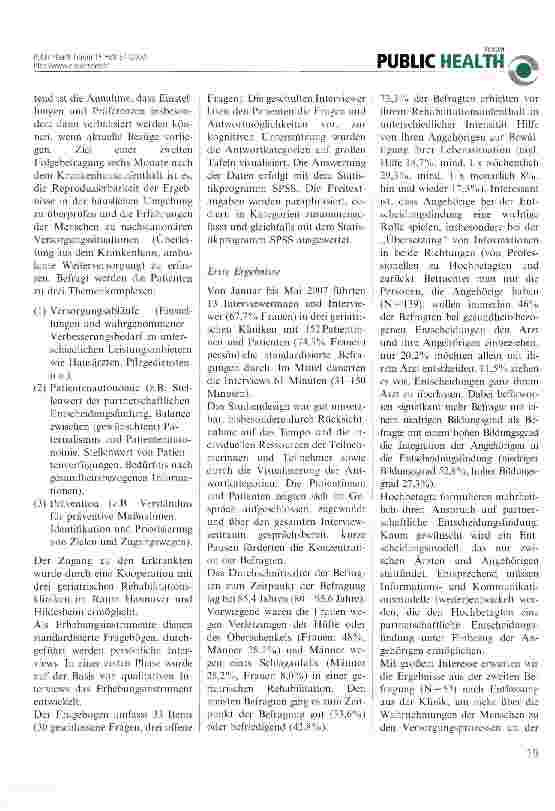 Vorschauseite 2: Erwartungen und Bedürfnisse hochaltriger Menschen in der Gesundheitsversorgung - Erste Ergebnisse einer Studie