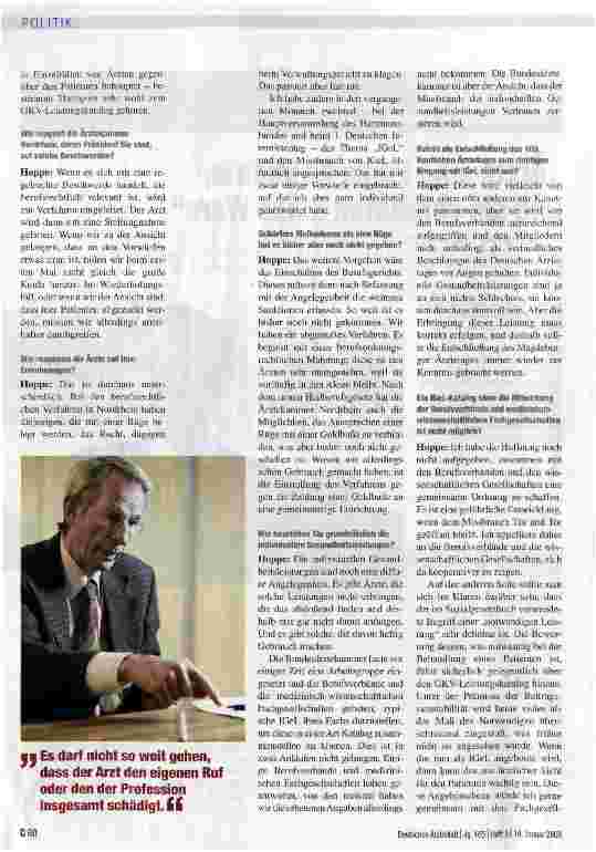 Vorschauseite 2: Ärzte sind keine Kaufleute, und sie verkaufen keine Ware
