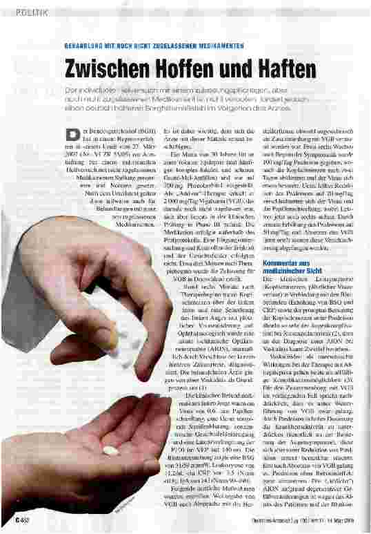 Vorschauseite 1: Zwischen Hoffen und Haften