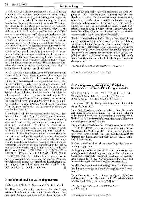 Vorschauseite 6: Abgrenzung Arzneimittel/Lebensmittel (Lactobact omni FOS)