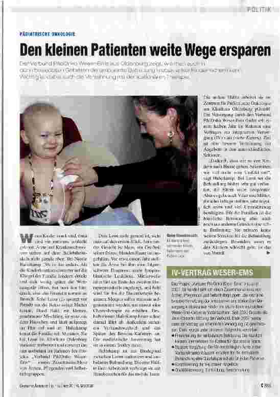 Vorschauseite 1: Den kleinen Patienten weite Wege ersparen