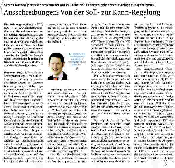 Vorschauseite 1: Setzen Kassen jetzt wieder vermehrt auf Pauschalen? Experten geben wenig Anlass zu OptimismusAusschreibungen: Von der Sollzur Kann-Regelung