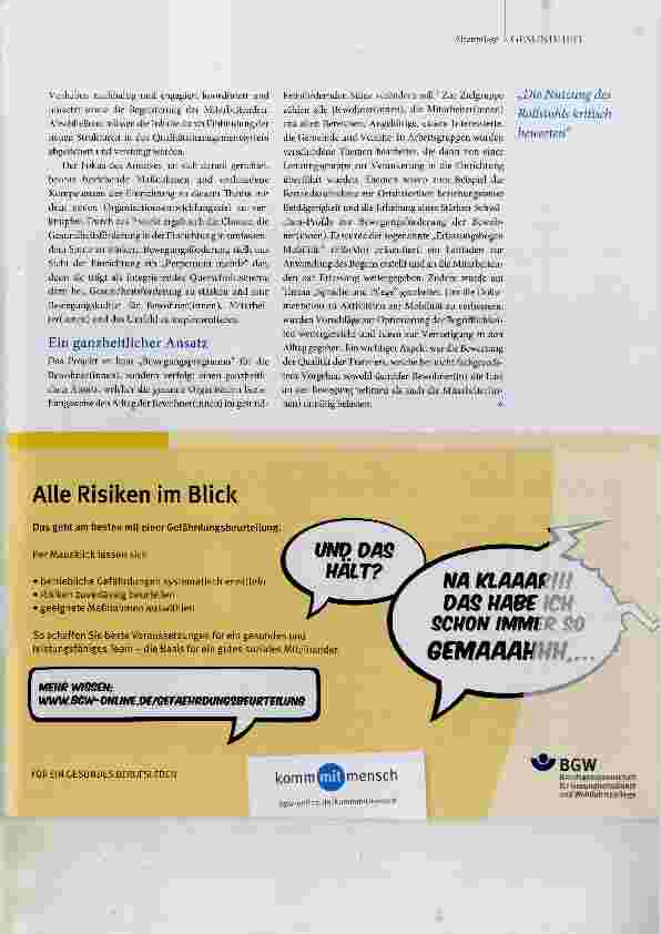 Vorschauseite 2: Alle profitieren von Bewegungsförderung in der Altenpflege