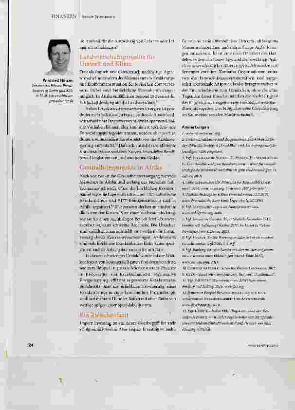 Vorschauseite 3: Weltweit sozial investieren