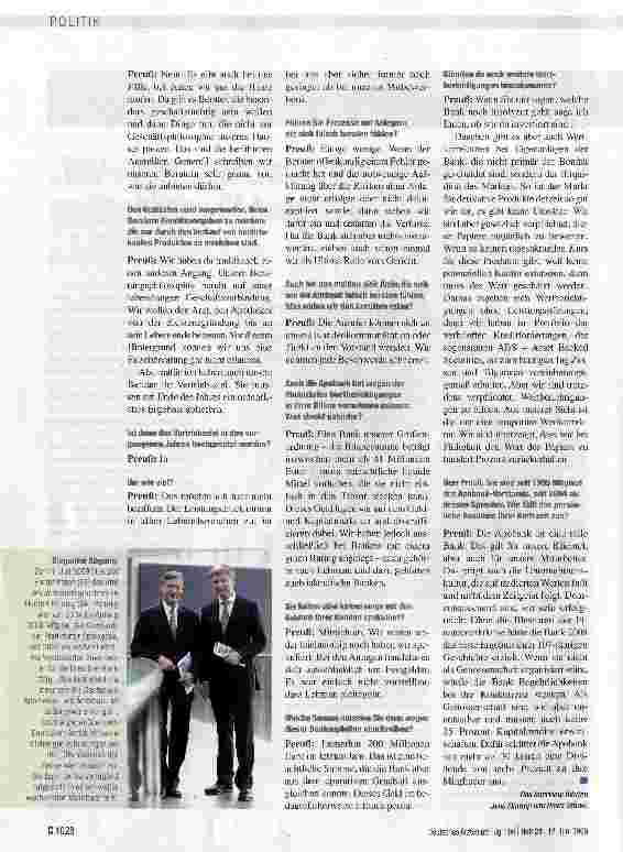 Vorschauseite 3: INTERVIEWmit Günter Preuß, Vorstandssprecher der Deutschen Apothekerund Ärztebank„Der Gesundheitsmarkt bietet weiterhin unglaubliche Chancen