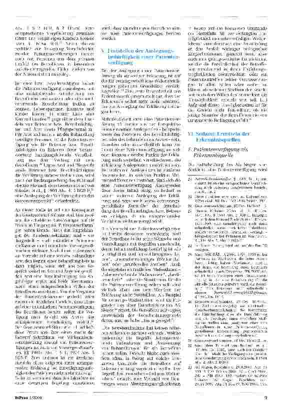 Vorschauseite 3: Auslegung von Patientenverfügungenzugleich eine Betrachtung des Gesetzentwurfs von Stünker et al.