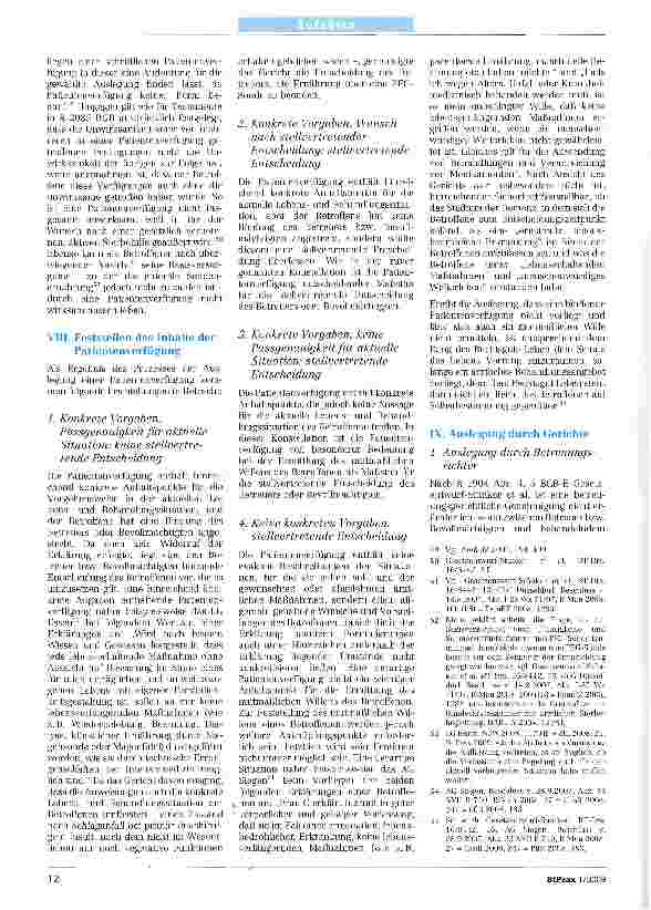 Vorschauseite 6: Auslegung von Patientenverfügungenzugleich eine Betrachtung des Gesetzentwurfs von Stünker et al.