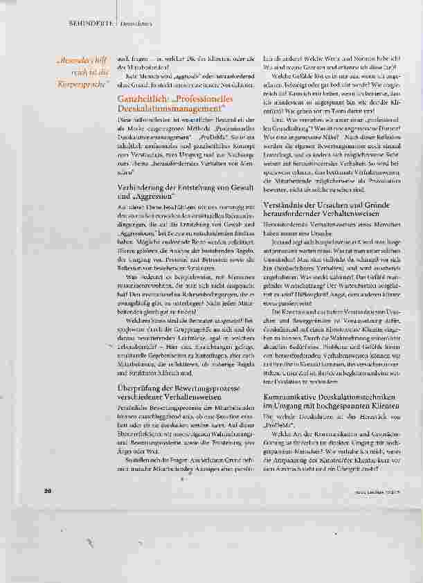 Vorschauseite 2: Damit die Aggression nicht übernimmt