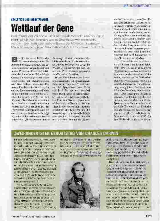 Vorschauseite 1: Wettlauf der Gene