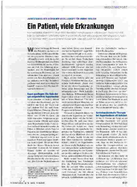 Vorschauseite 1: Ein Patient, viele Erkrankungen
