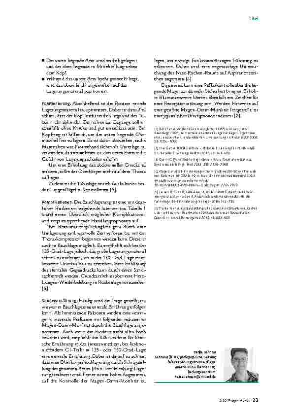 Vorschauseite 4: COVID-19: Mit Bauchlagerung so früh wie möglich beginnen - Empfehlungen zur Lagerungstherapie