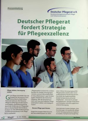 Vorschauseite 1: Deutscher Pflegerat forciert Strategie für Pflegeexzellenz