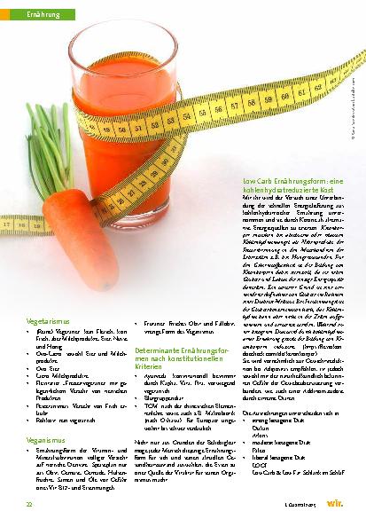 Vorschauseite 3: Diäten und Ernährungsformen – noch aktuell? Teil 1
