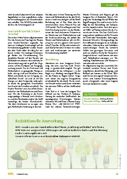 Vorschauseite 6: Diäten und Ernährungsformen – noch aktuell? Teil 1