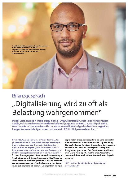 Vorschauseite 1: „Digitalisierung wird zu oft als Belastung wahrgenommen“