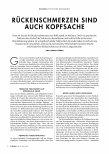 Vorschauseite 1: Rückenschmerzen sind auch Kopfsache.