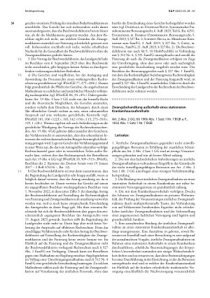 Vorschauseite 3: Anforderungen an Fixierung und Zwangsmedikation bei untergebrachten Patienten