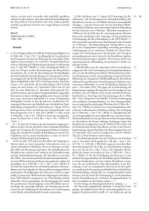 Vorschauseite 4: Anforderungen an Fixierung und Zwangsmedikation bei untergebrachten Patienten
